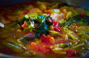 Escarole white bean soup