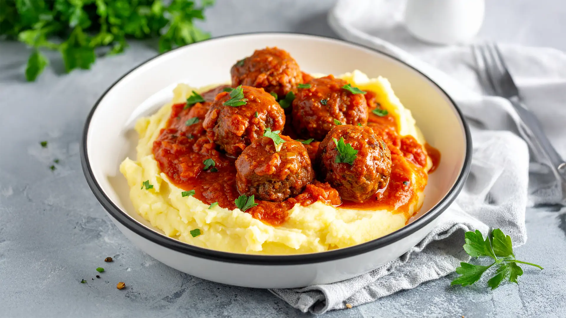 Classic Italian Meatballs with Mashed Potatoes - Mama Mancini's Recipes